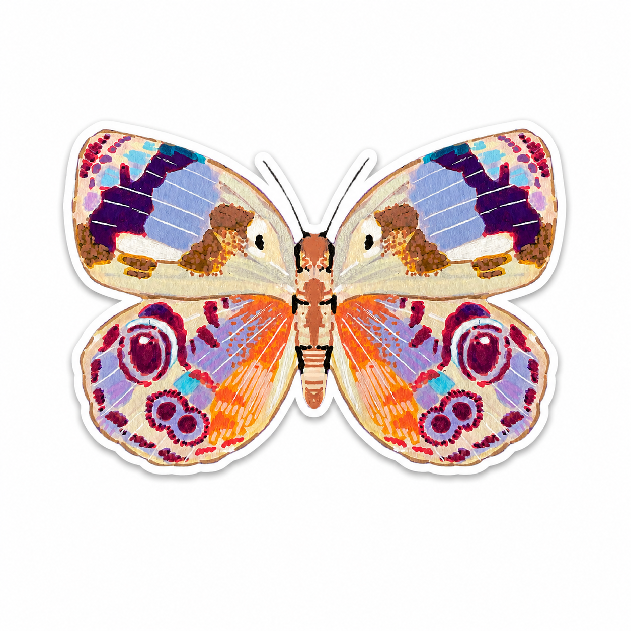 Eunica Amelia Butterfly Sticker – Artist-Designed Vinyl Sticker