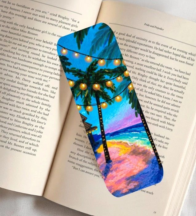 Beachy Fine Art Bookmark 2x6"
