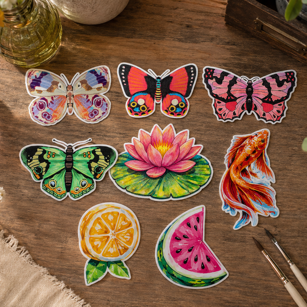Painted Lady Butterfly Sticker – Artist-Designed Vinyl Sticker