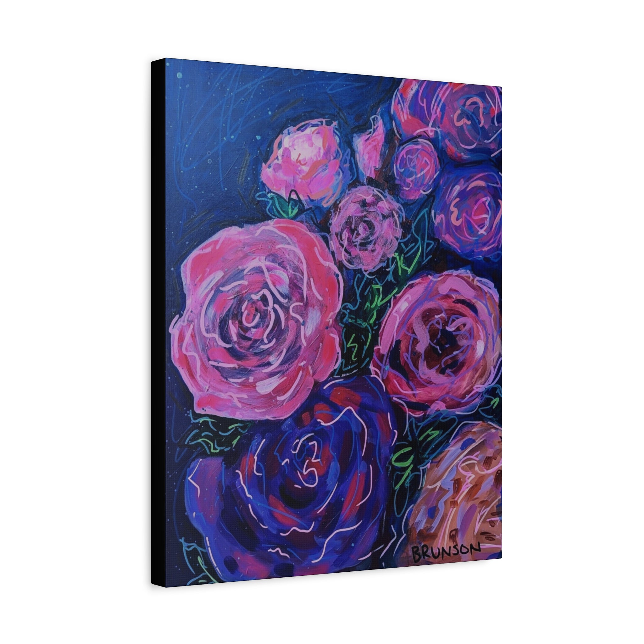 Midnight Roses 16x20" Printed Canvas