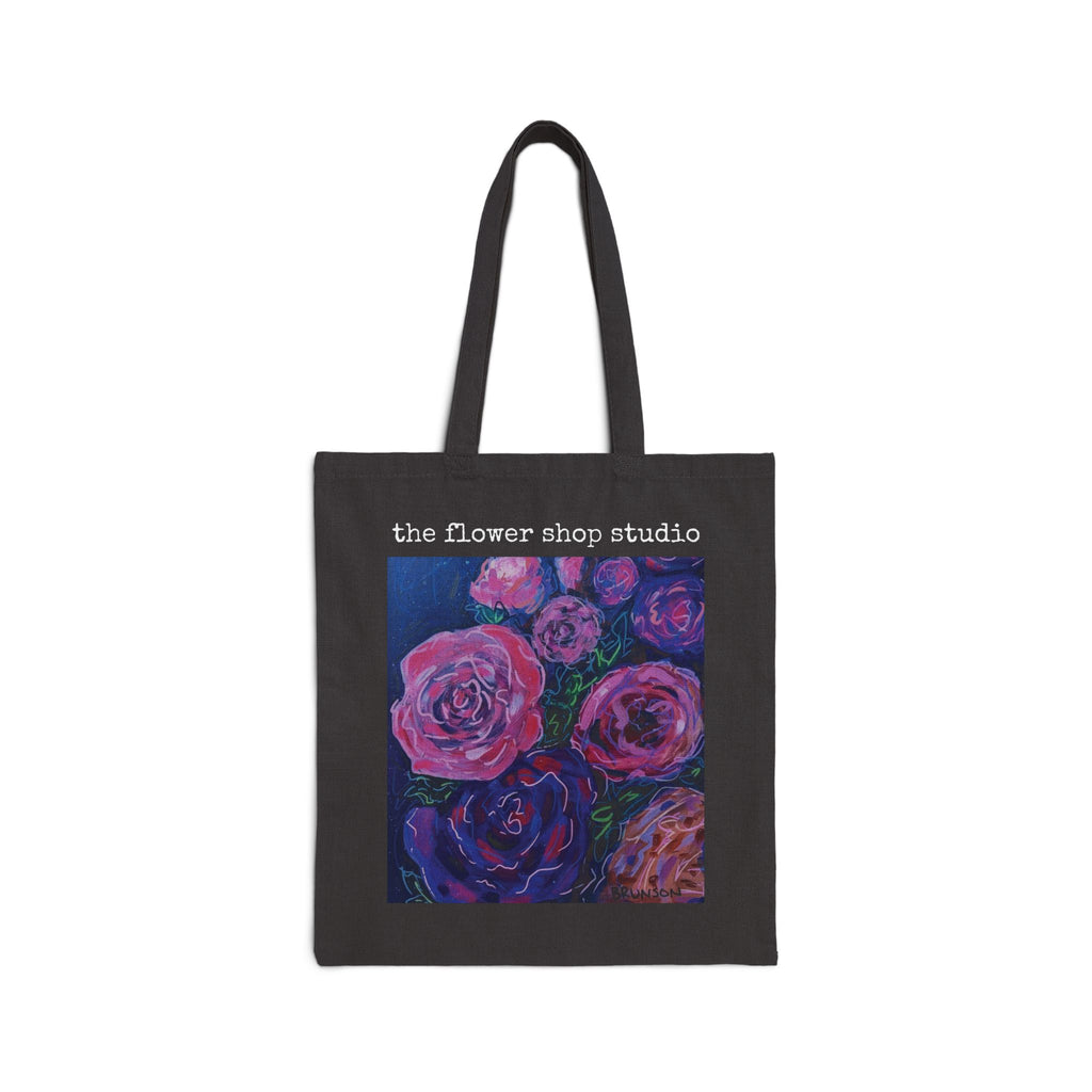 Midnight Roses Canvas Tote Bag
