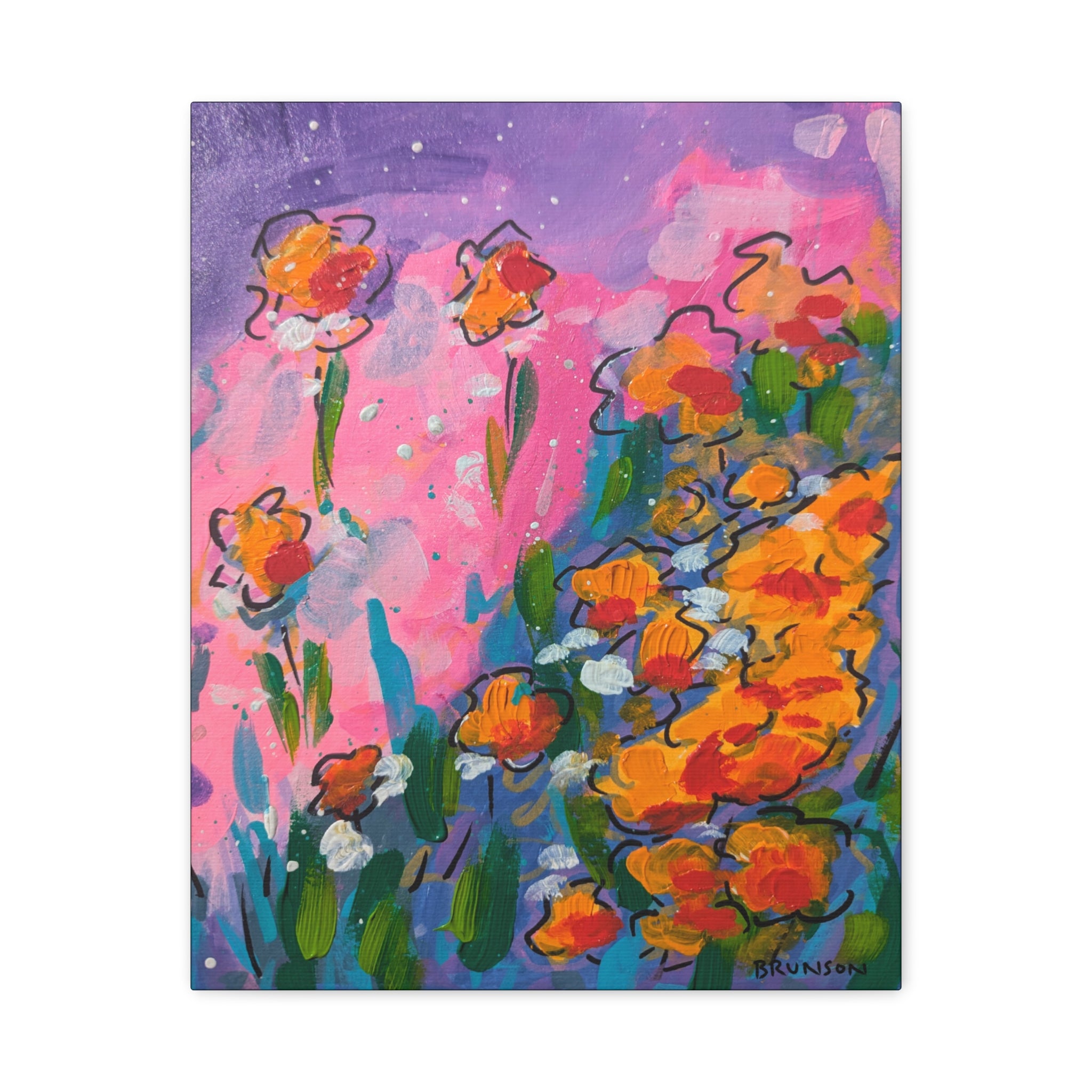 Fire in Twilight Printed Canvas