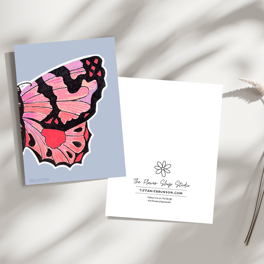 Painted Lady Butterfly Greeting Card - 5x7 – Wholesale Pack of 12
