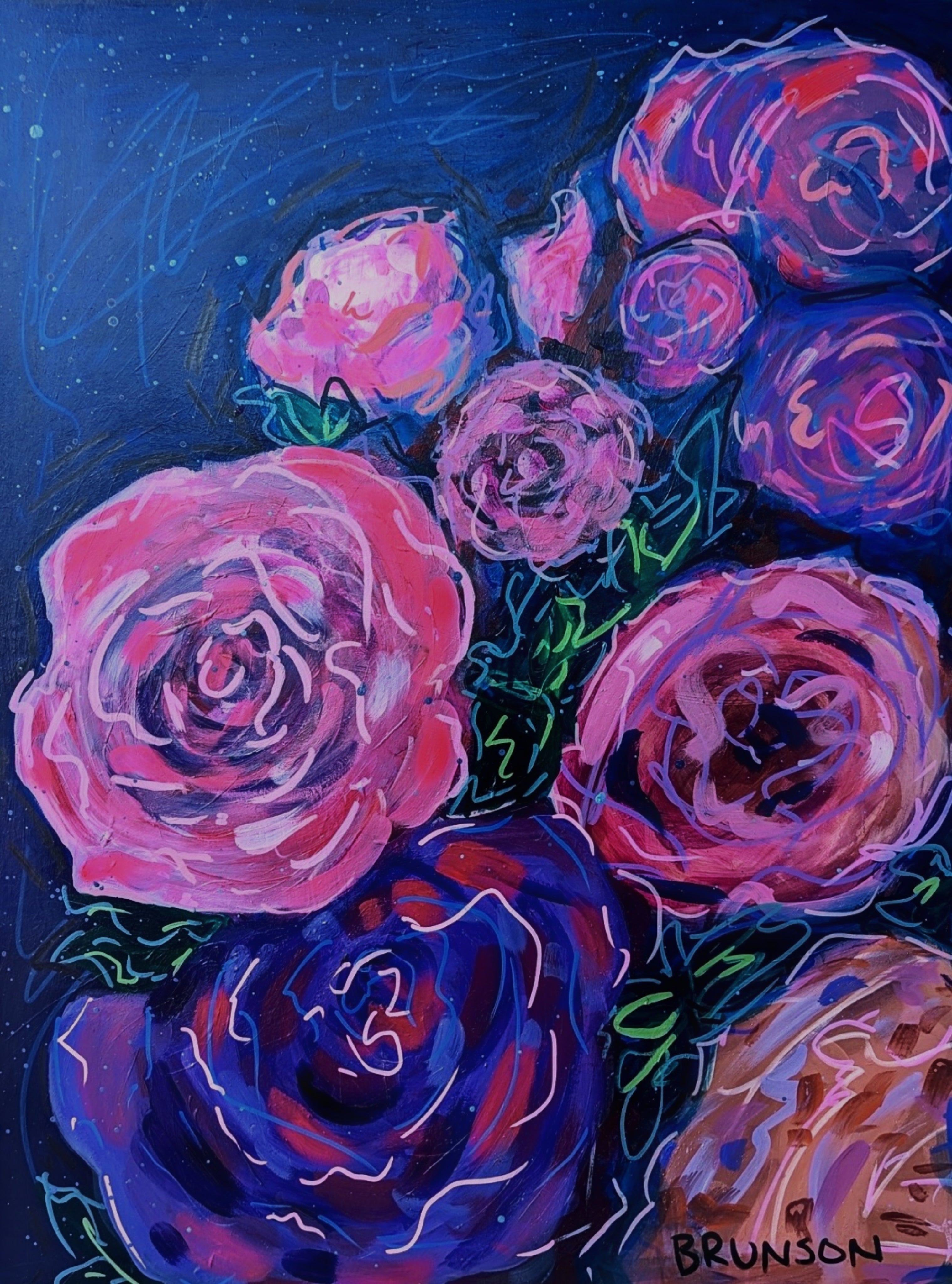 Midnight Roses 6x8" Fine Art Print