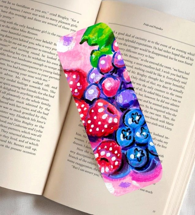Berry Berry Much Fine Art Bookmark 2x6"