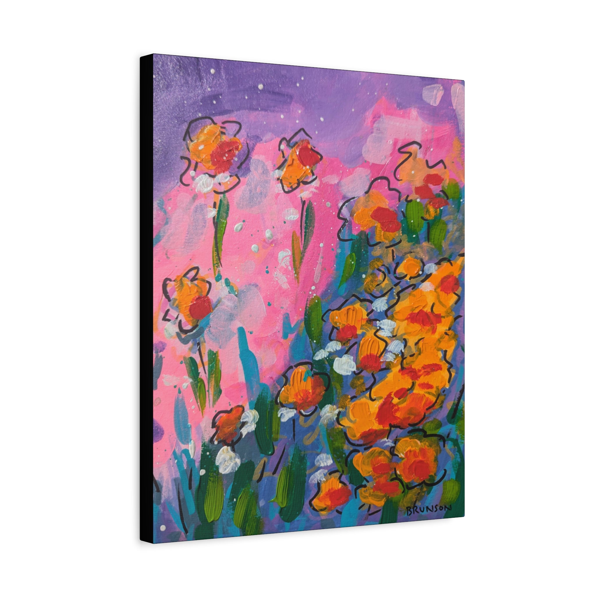 Fire in Twilight Printed Canvas