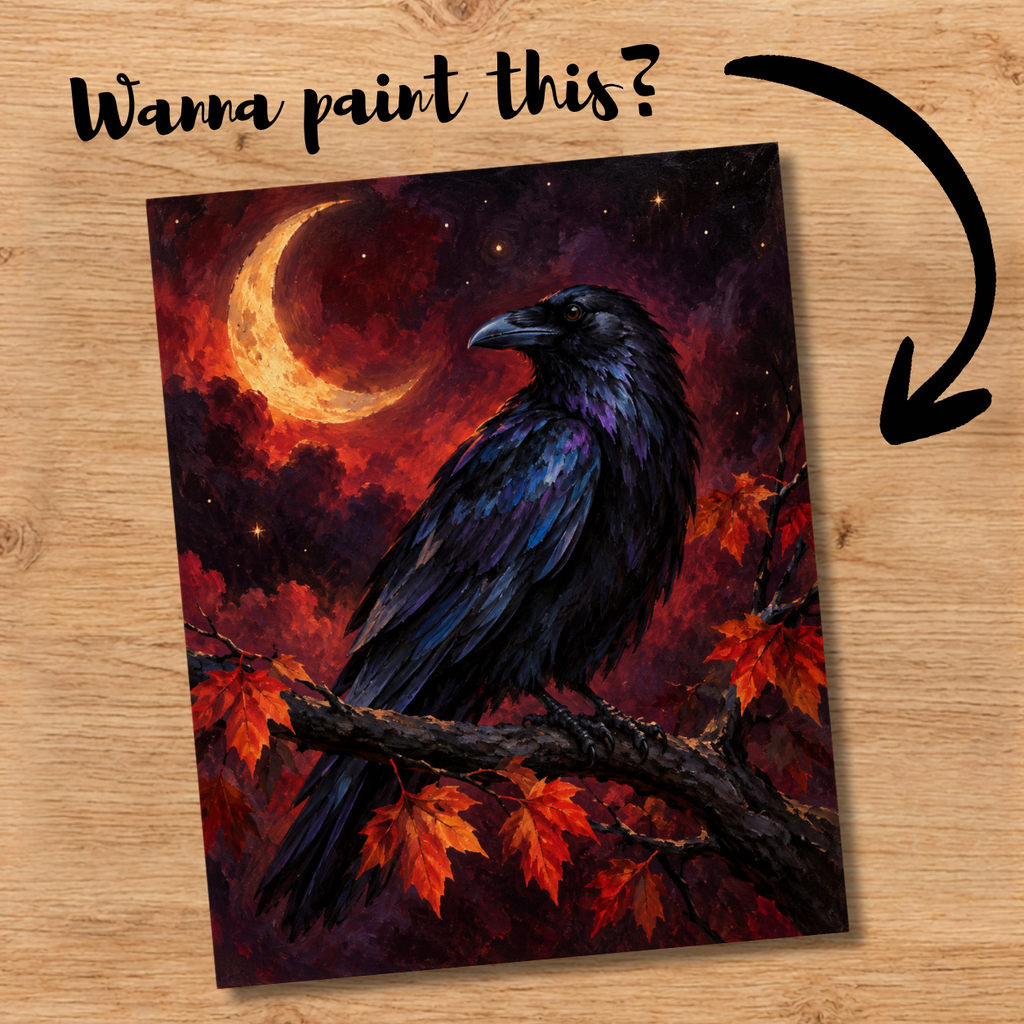 "Moonlit Raven" DIY Painting Art Kit