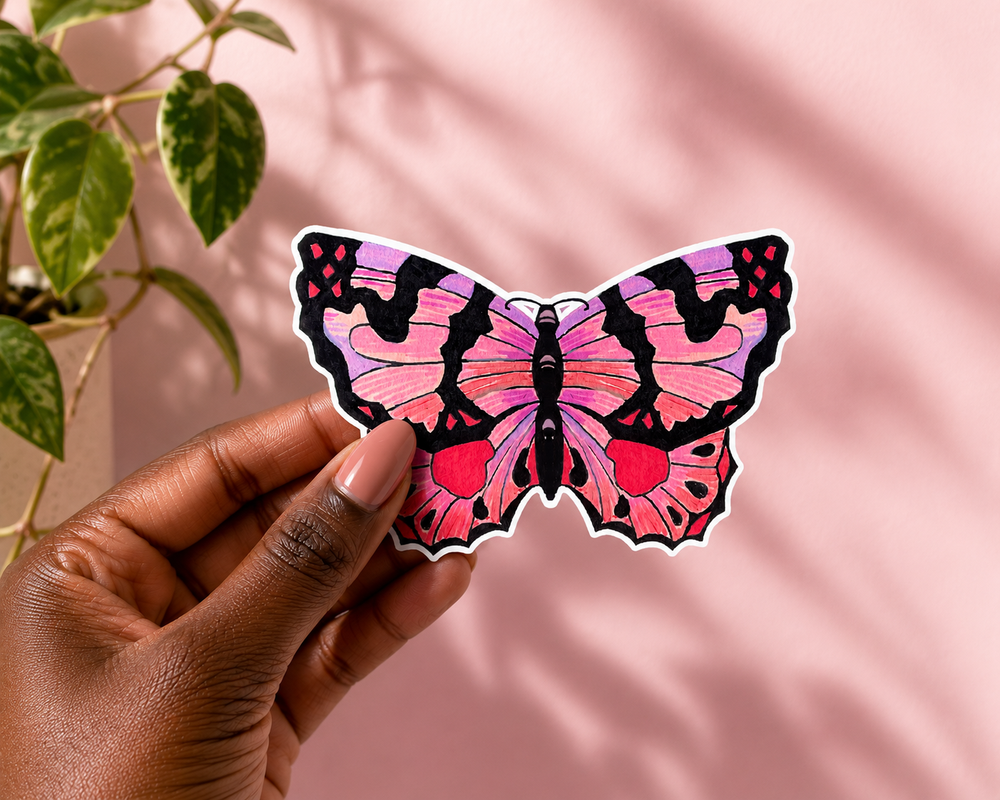 Painted Lady Butterfly Sticker – Artist-Designed Vinyl Sticker