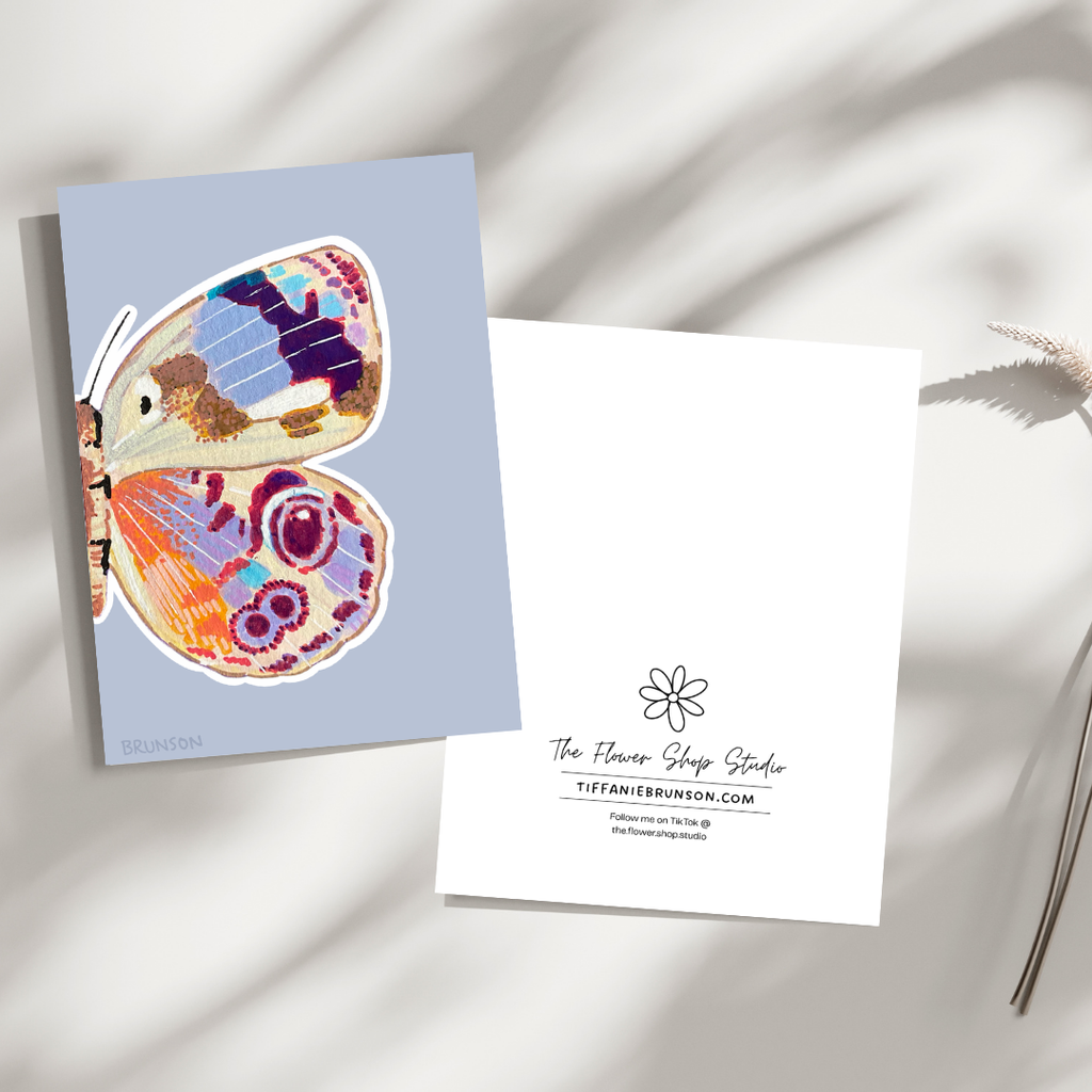Eunica Amelia Butterfly Greeting Card - 5x7 – Wholesale Pack of 12