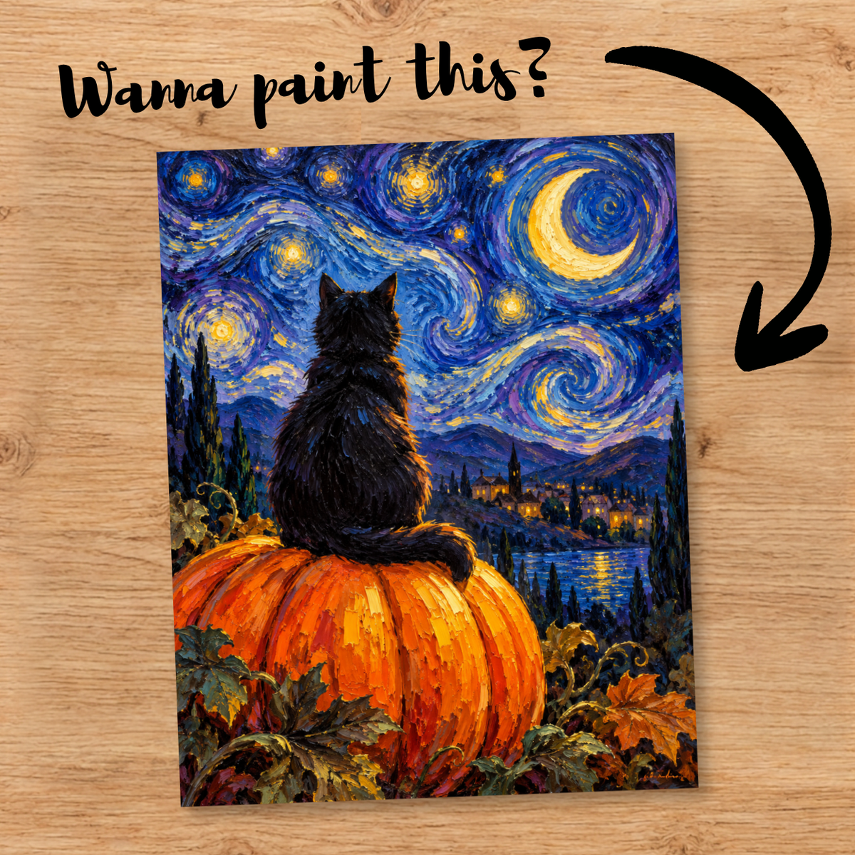 "Pumpkin Kitty" DIY Painting Art Kit