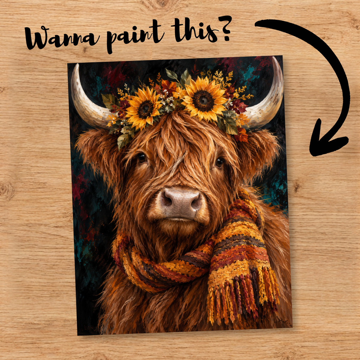"Autumn Cow" DIY Painting Art Kit