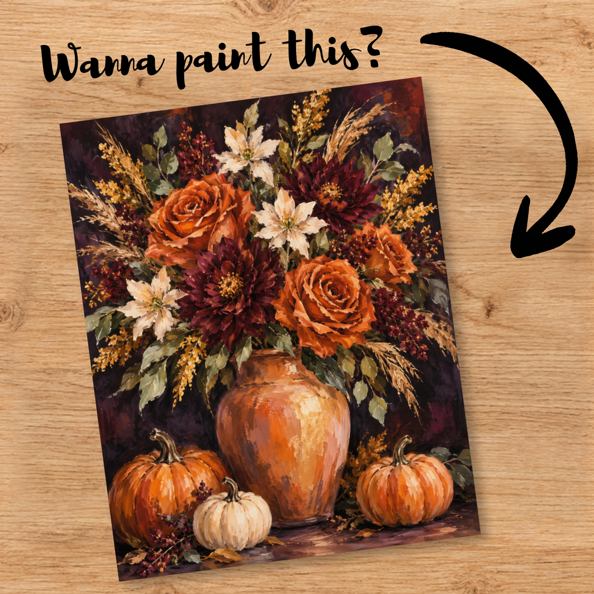 "Fall Florals" DIY Painting Art Kit