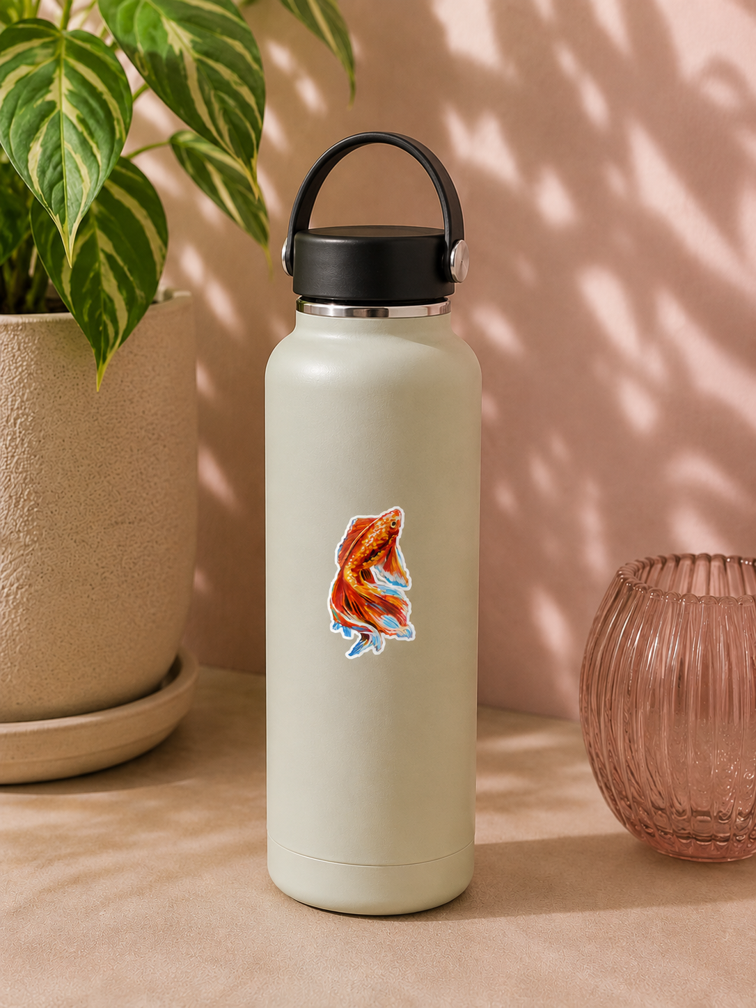 Colorful Betta Fish Sticker – Artist-Designed Vinyl Sticker