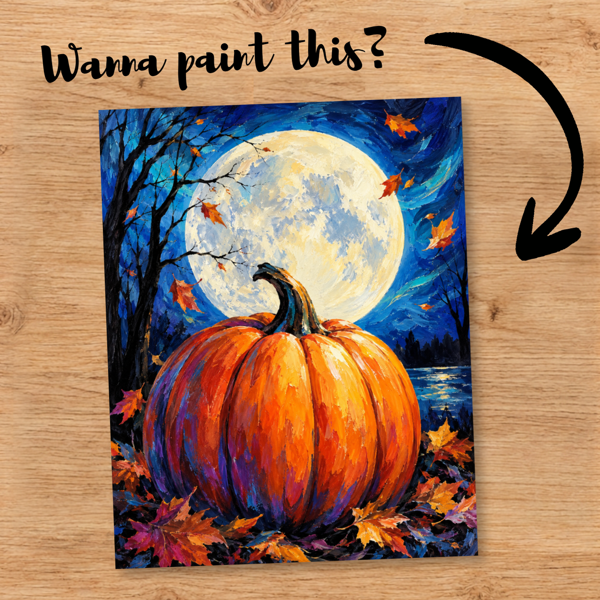 "Blue Pumpkin" DIY Painting Art Kit