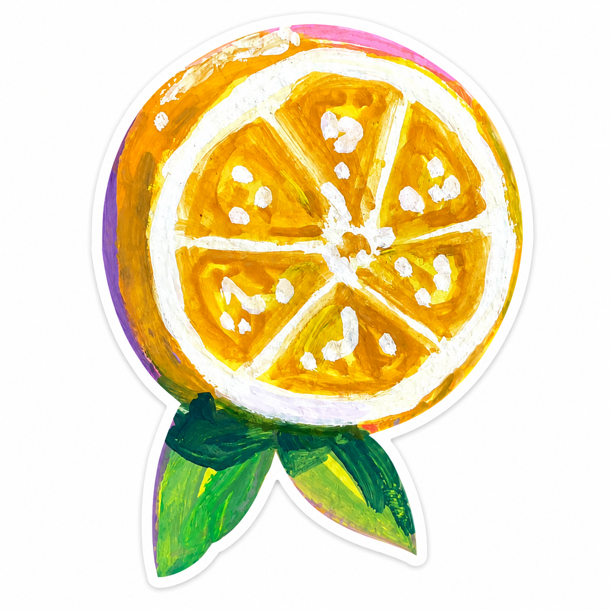 Lemon Fruit Sticker – Artist-Designed Vinyl Sticker