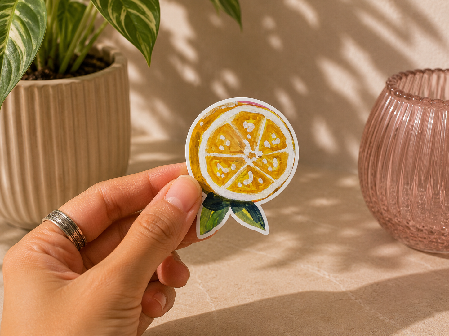 Lemon Fruit Sticker – Artist-Designed Vinyl Sticker