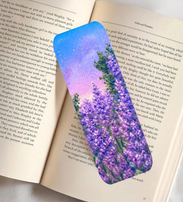 Purple Delphinium Fine Art Bookmark 2x6"
