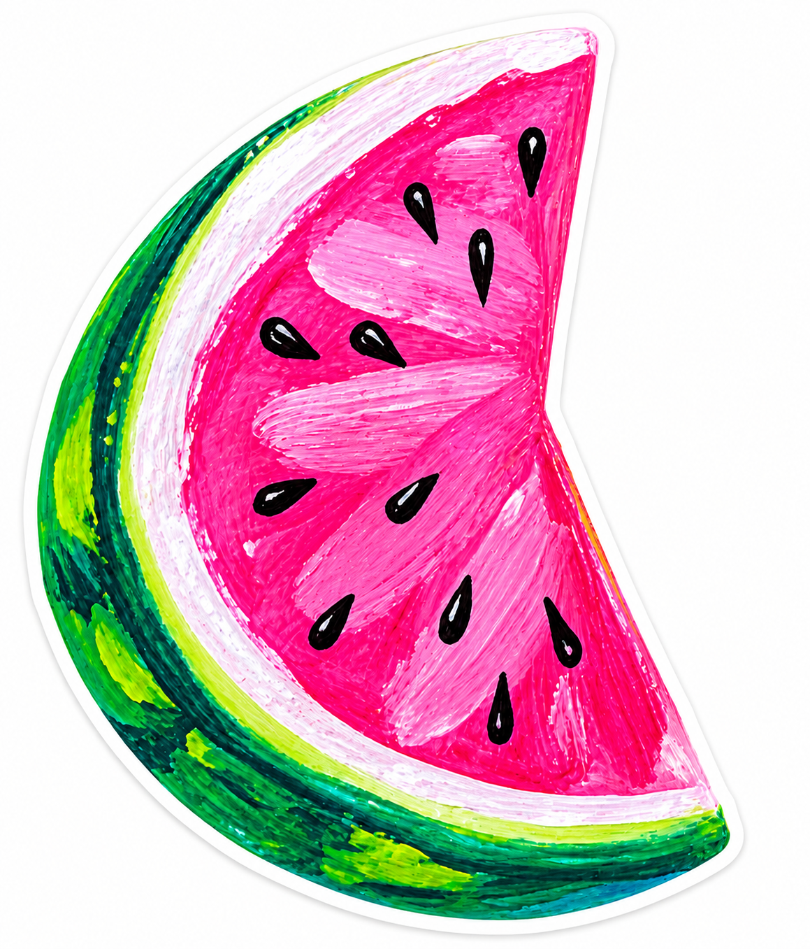 Watermelon Fruit Sticker – Artist-Designed Vinyl Sticker