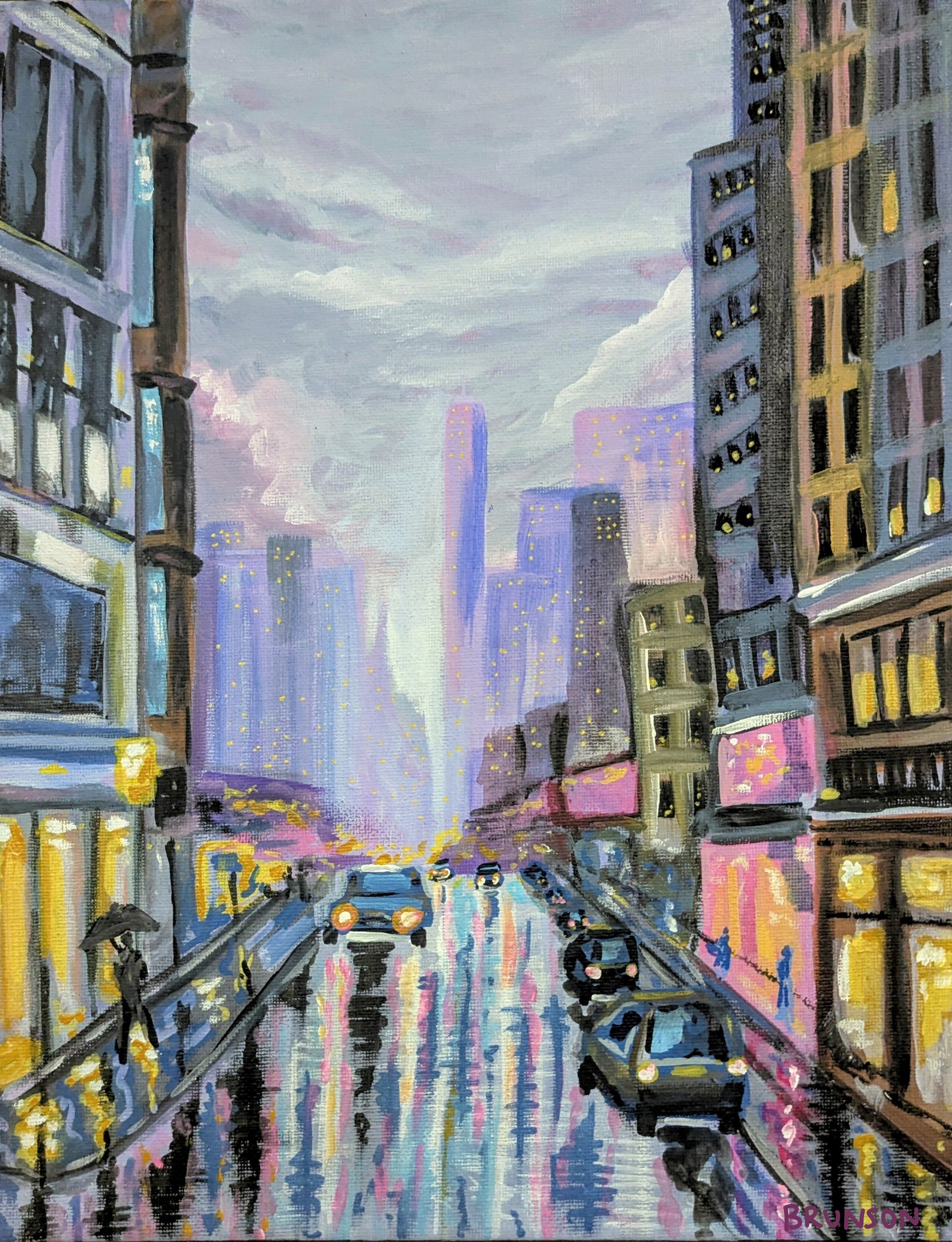 And the Departure - Original Acrylic Painting 11x14"