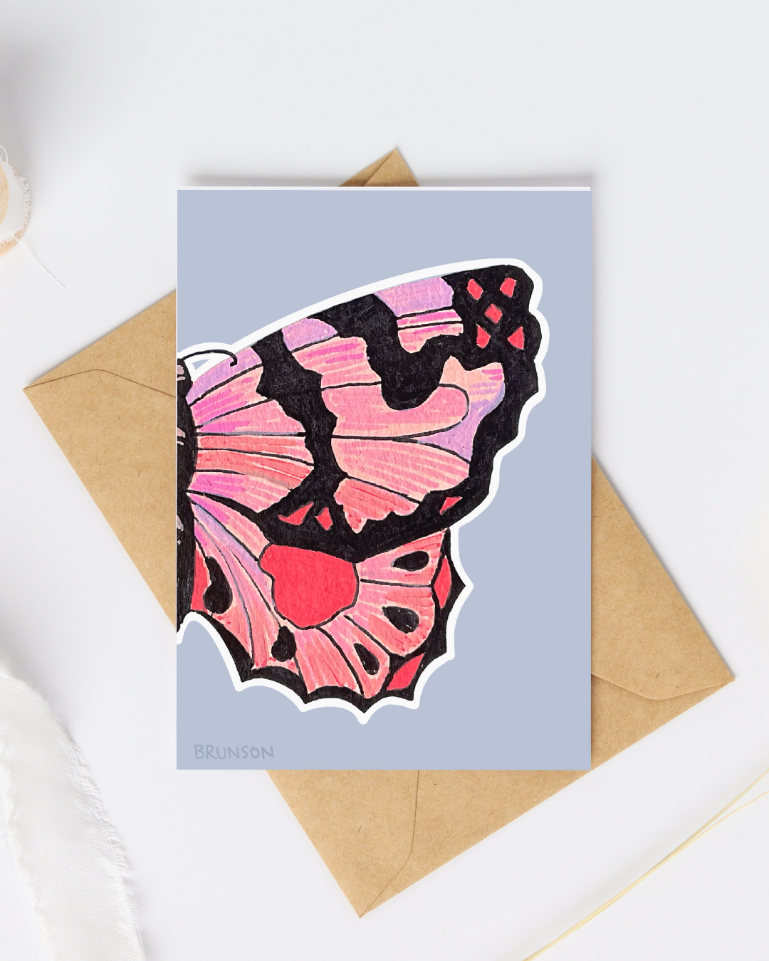Painted Lady Butterfly Greeting Card - 5x7 – Wholesale Pack of 12