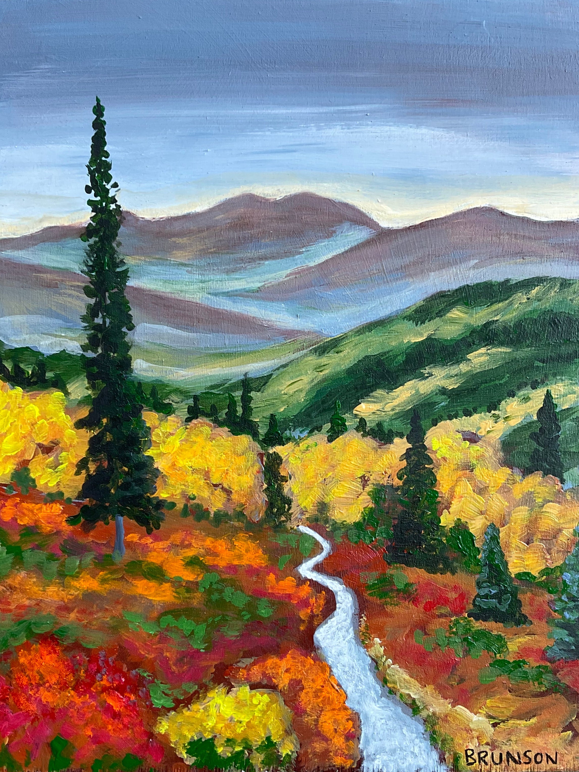 Autumn's Calling - Original Acrylic Painting 8x10"
