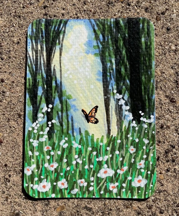 Butterfly Fields ACEO Art Print – 2.5 × 3.5 Mini Art