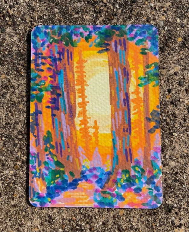 Forest Trail ACEO Art Print – 2.5 × 3.5 Mini Art