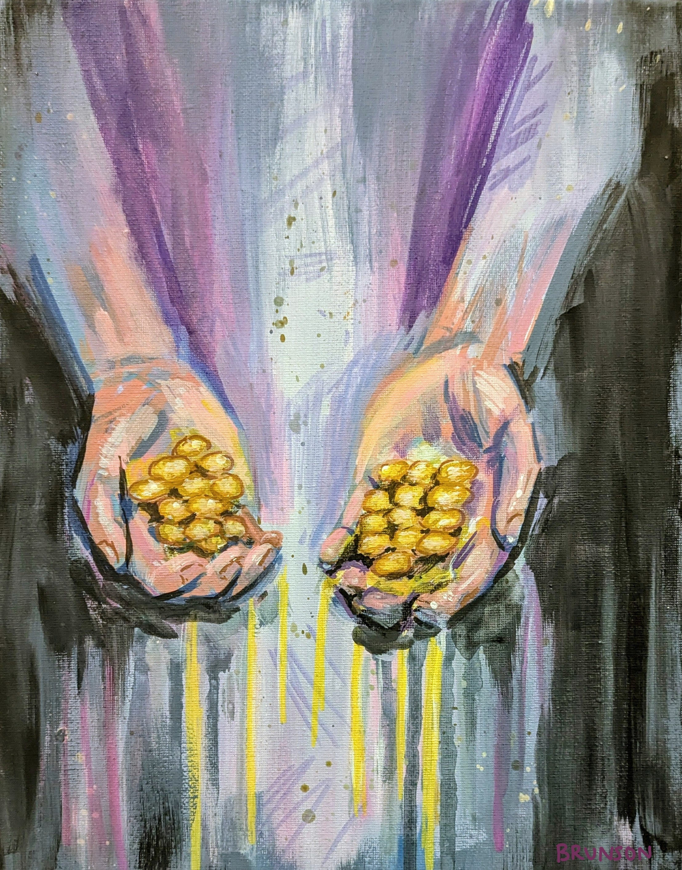Seeds of Sorrow - Original Acrylic Painting 11x14"