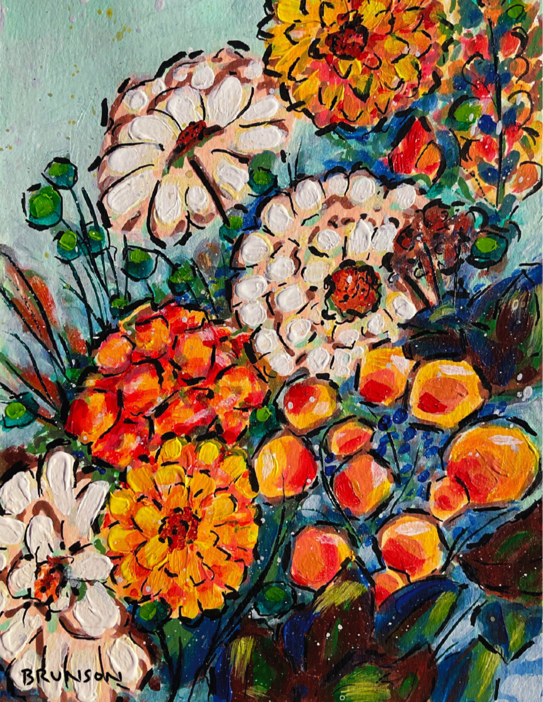 Marigold Mornings 6x8" Fine Art Print