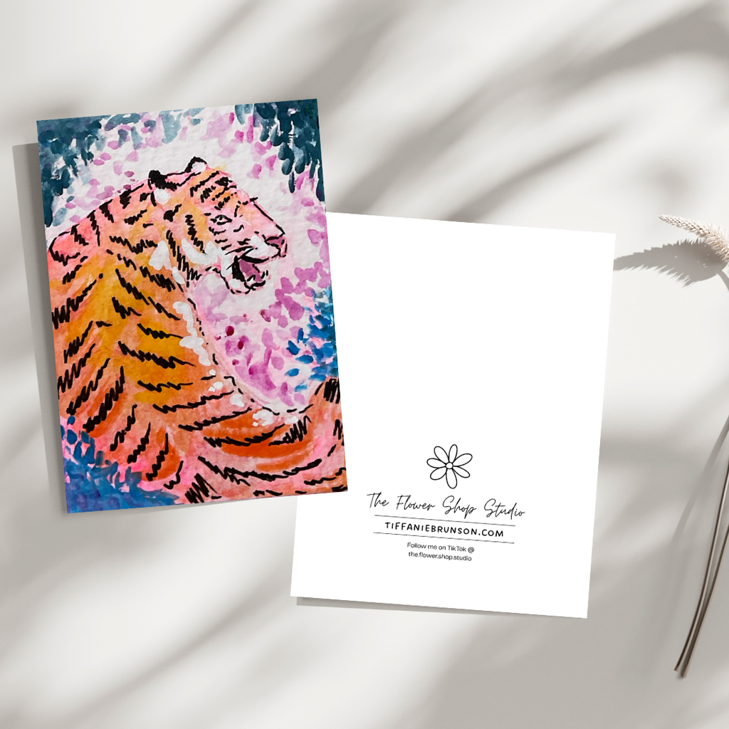 Big Cat #8 Greeting Card - 5x7 – Wholesale Pack of 12
