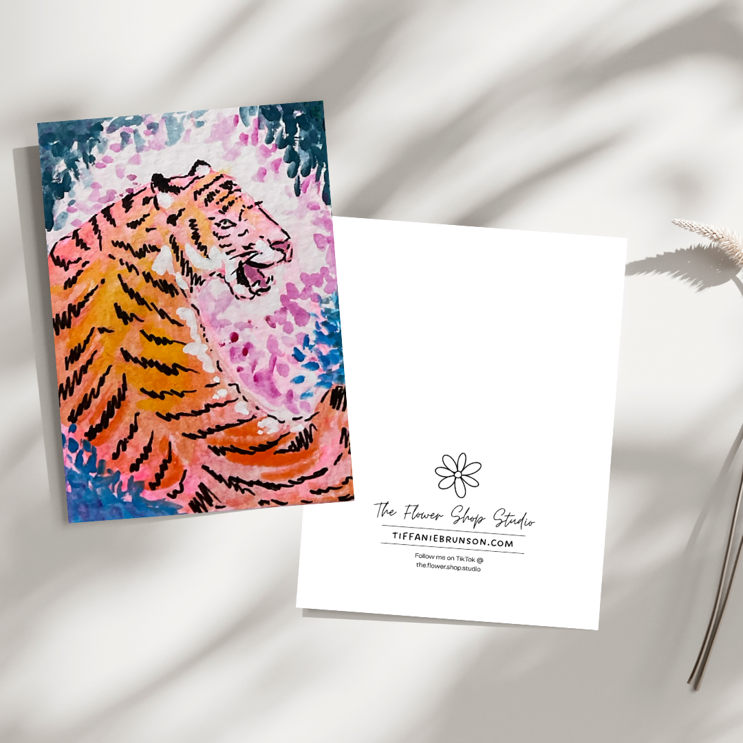 Big Cat #8 Greeting Card - 5x7 – Wholesale Pack of 12