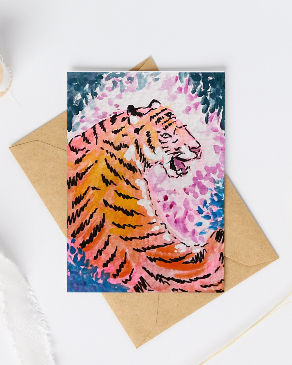 Big Cat #8 Greeting Card - 5x7 – Wholesale Pack of 12
