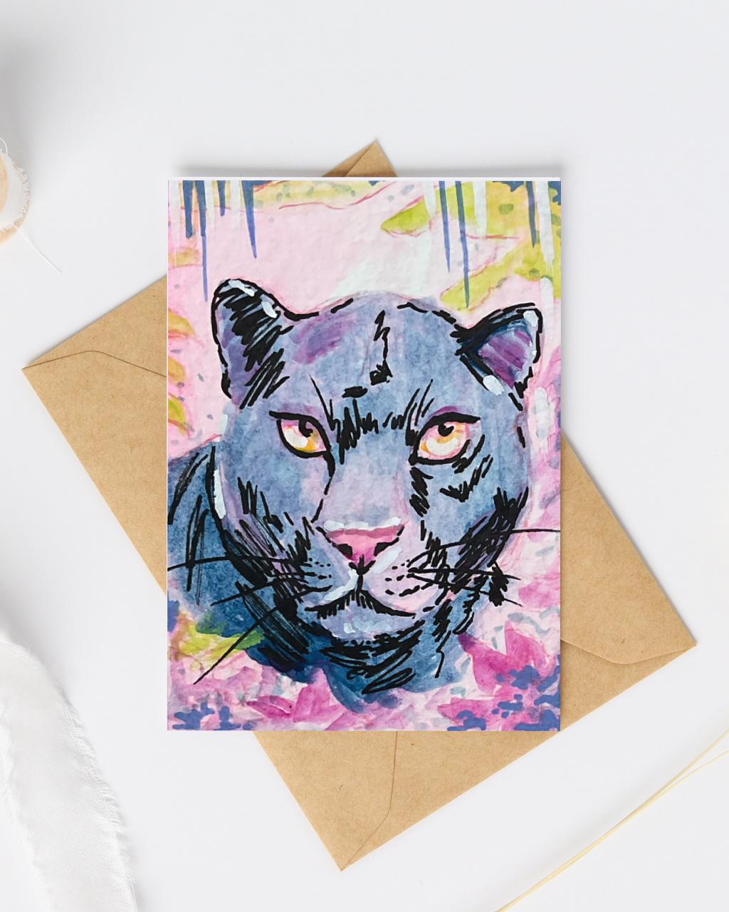 Big Cat #1 Greeting Card - 5x7 – Wholesale Pack of 12