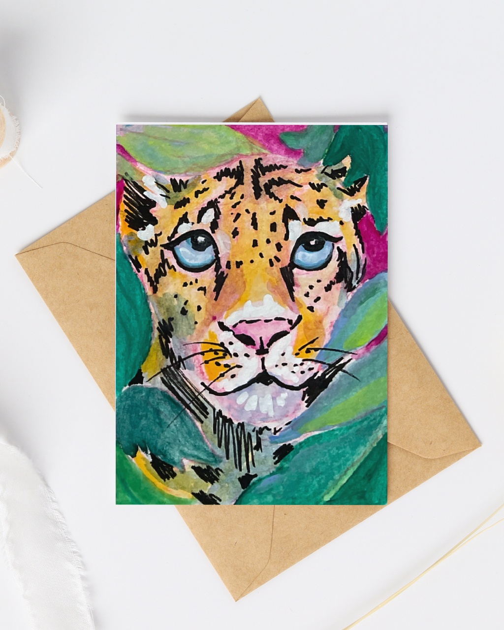 Big Cat #9 Greeting Card - 5x7 – Wholesale Pack of 12
