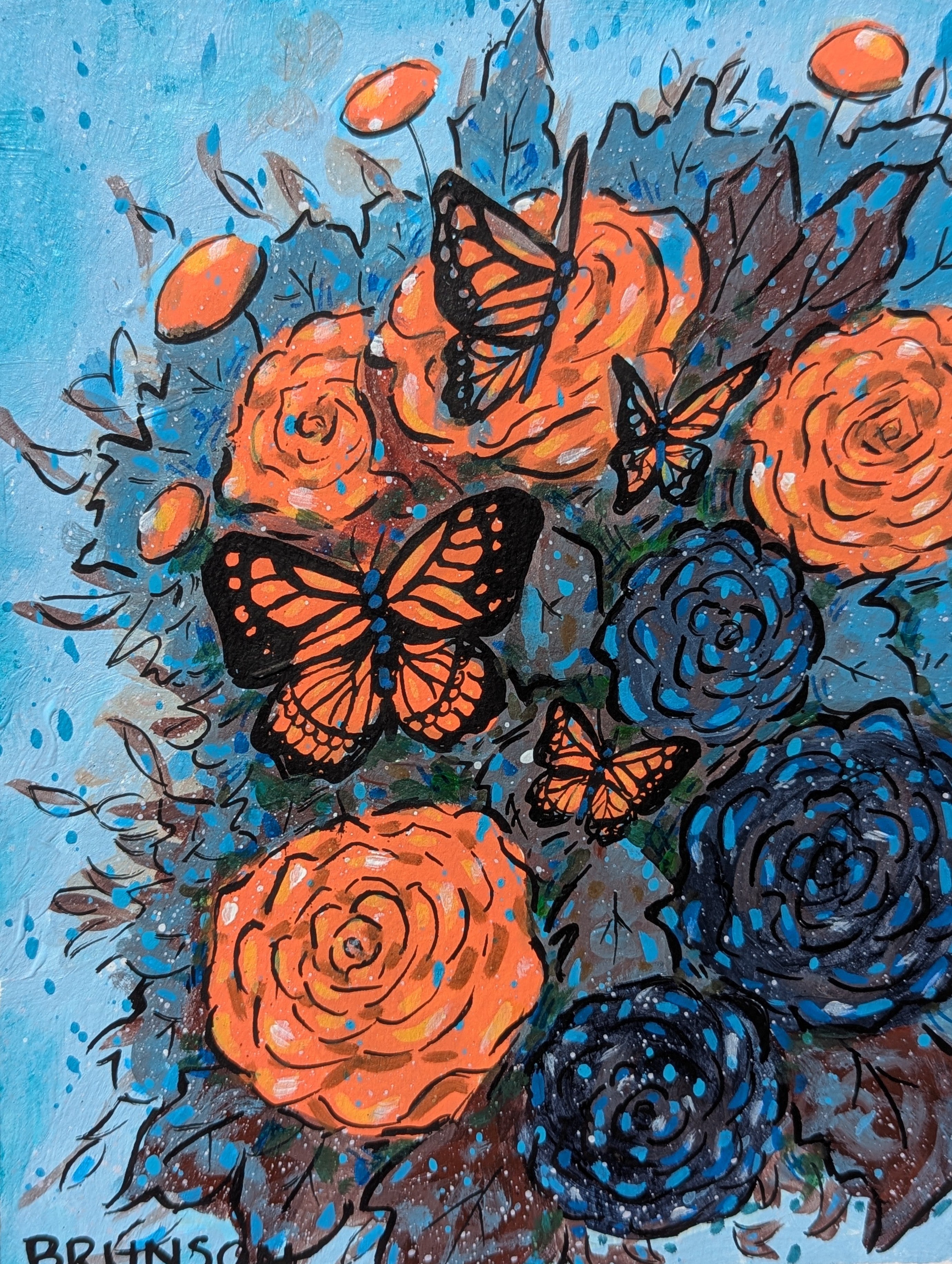 Monarchs in Flight 6x8" Fine Art Print