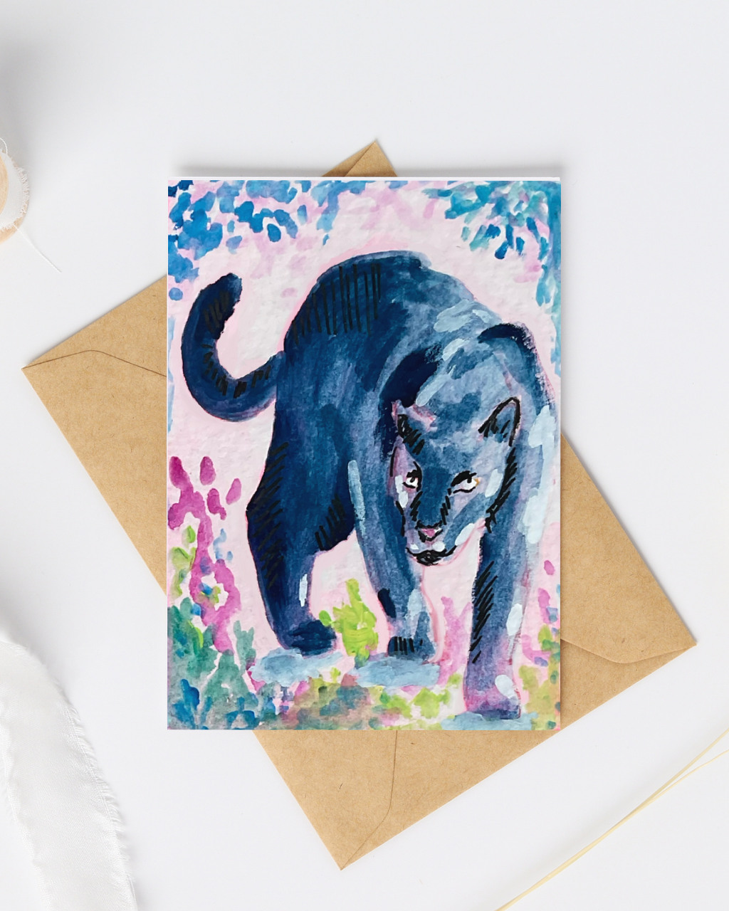 Big Cat #4 Greeting Card - 5x7 – Wholesale Pack of 12