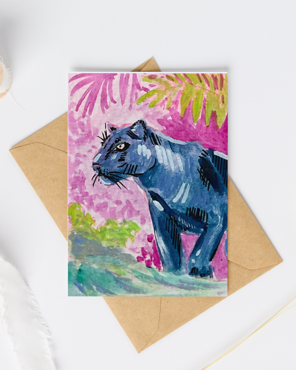 Big Cat #10 Greeting Card - 5x7 – Wholesale Pack of 12