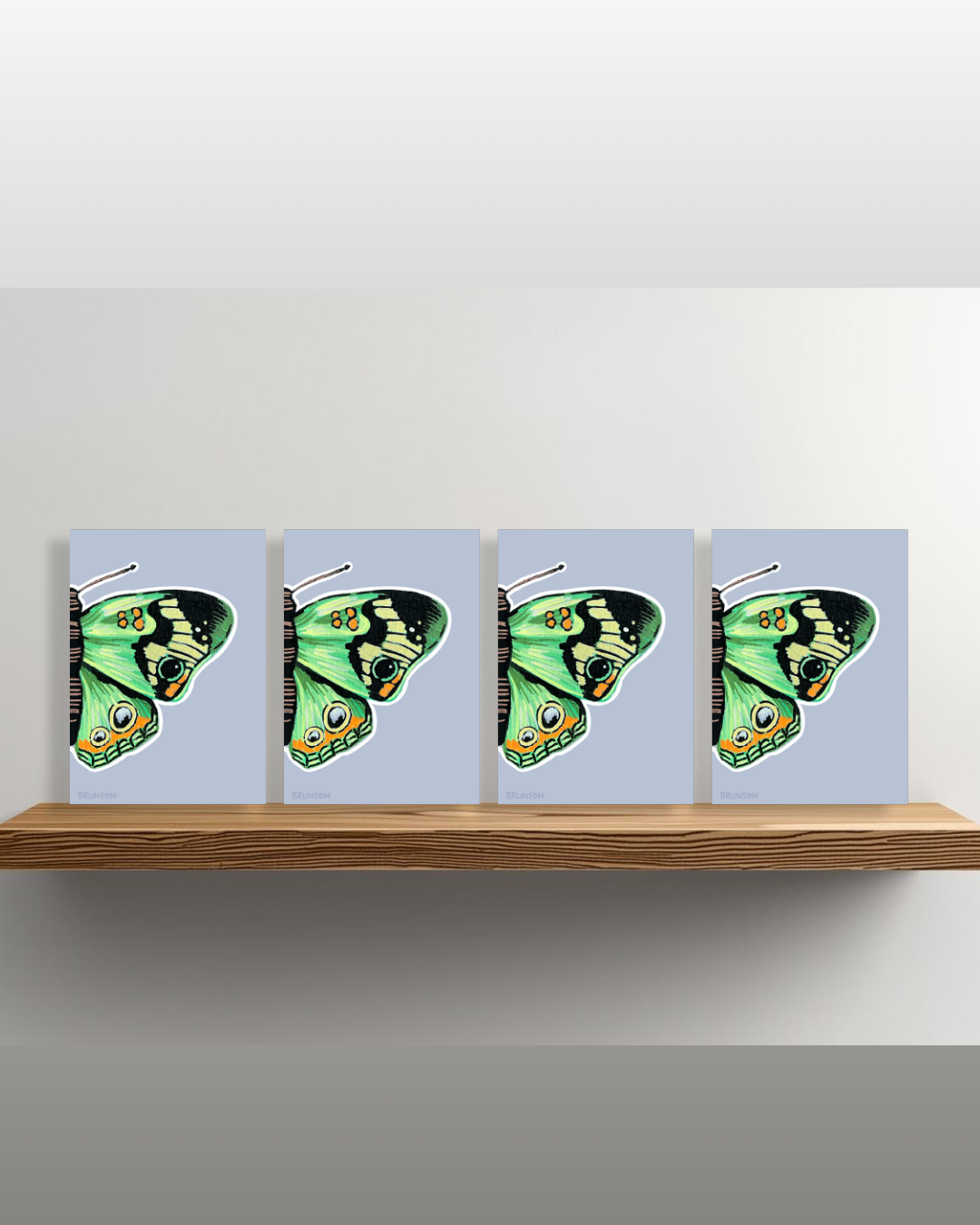 Green Buckeye Butterfly Greeting Card - 5x7 – Wholesale Pack of 12