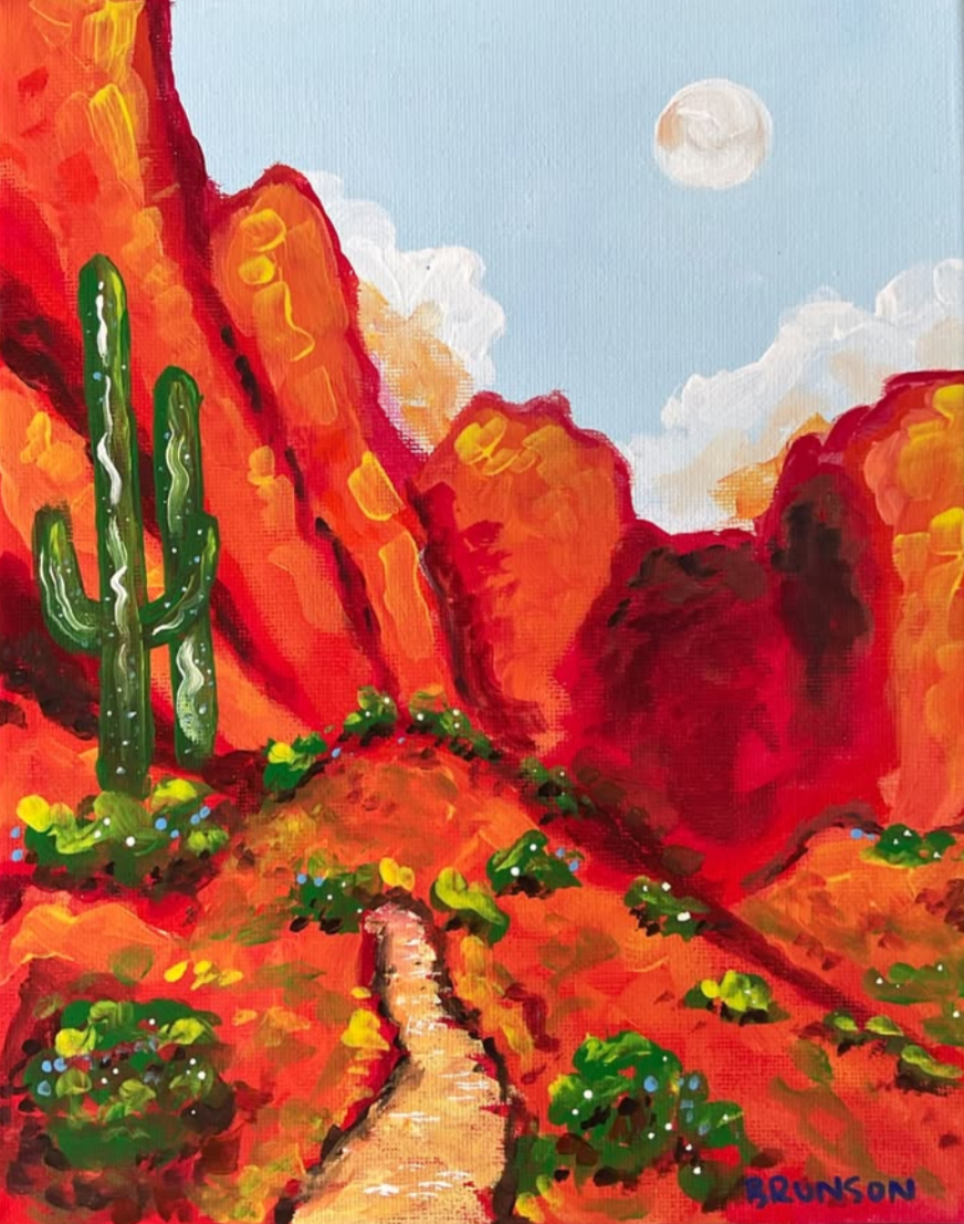 “Where the Trail Leads” 8x10 Original Acrylic