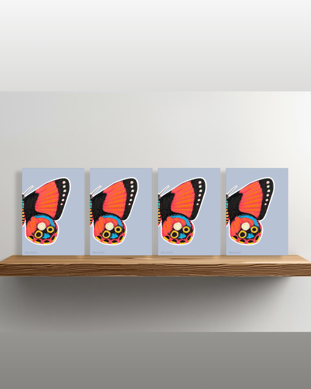 Red Callicore Butterfly Greeting Card - 5x7 – Wholesale Pack of 12