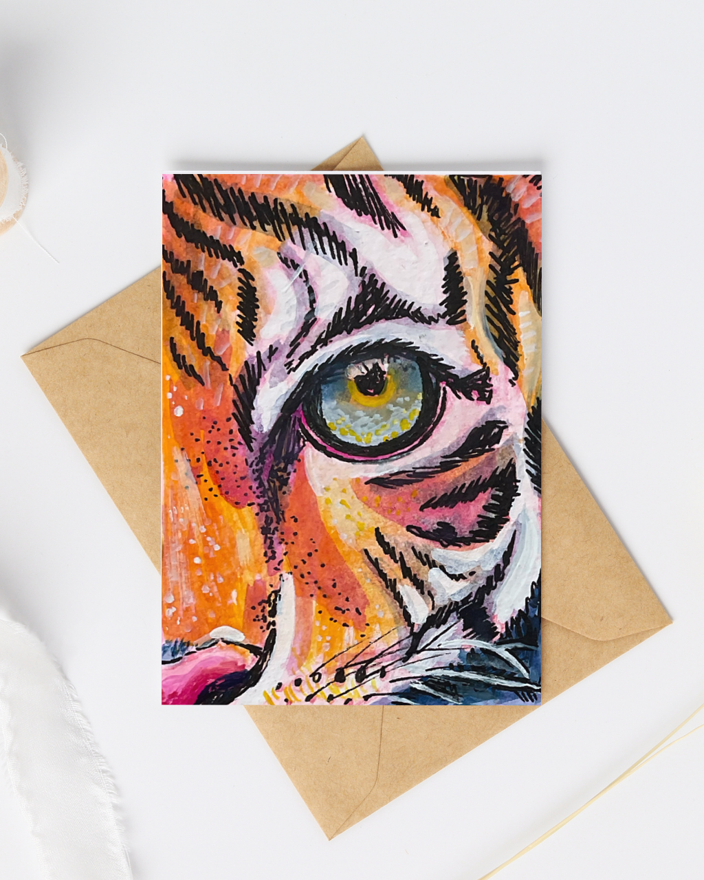 Big Cat #3 Greeting Card - 5x7 – Wholesale Pack of 12